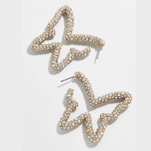 Anthropologie Jewelry - 2/$35🖤 LAST ONE! Rhinestone Butterfly Earrings